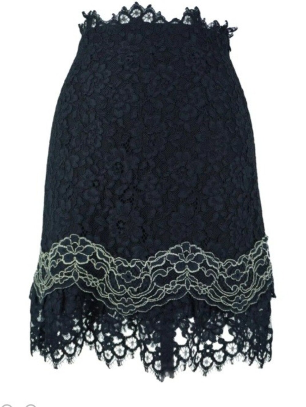 Sandro Paris Skirt Size 1 = Small Black Lace Lined